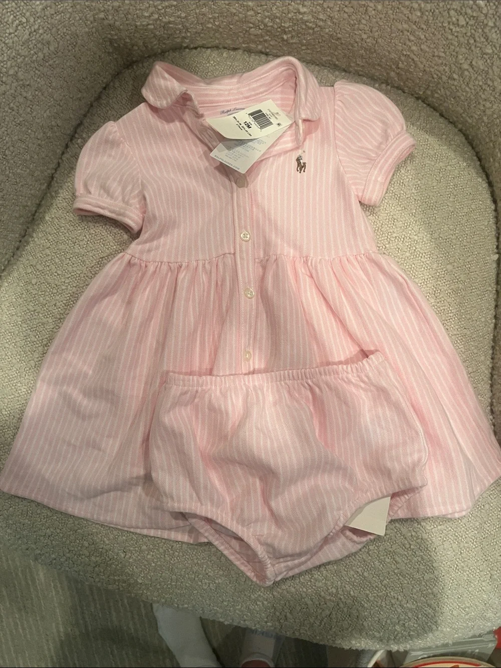 NWT Ralph Lauren Baby Girl Pink Dress 12 months